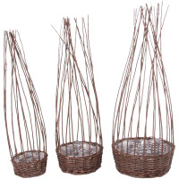 Staken basket made of unpaid pasture S/3