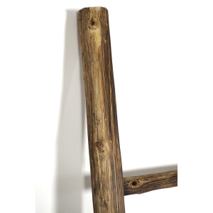 Dekoleiter aus geflammten Tanoak-Holz 167 cm natur - ohne Deko