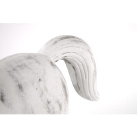 Dekoschaukelpferd Dekofigur Schaukelpferd - Holz - weiß - 45x12x39 cm