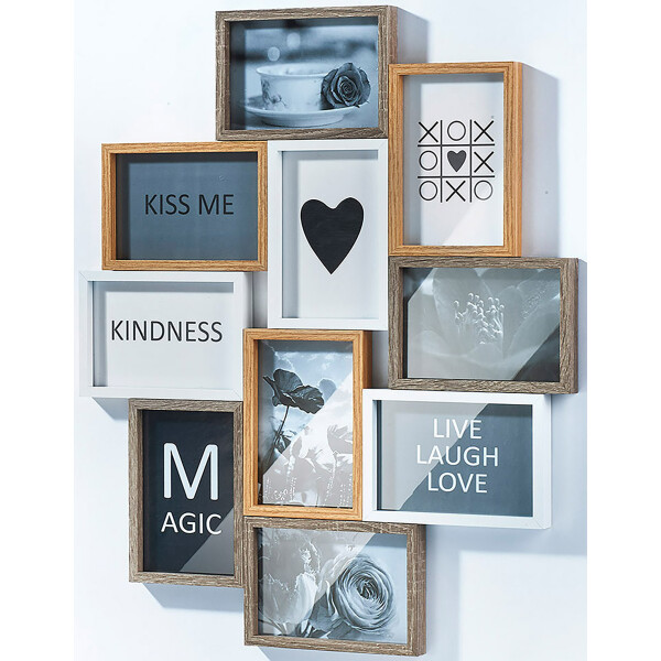 Image frame picture holder Collage Heart for 10 pictures