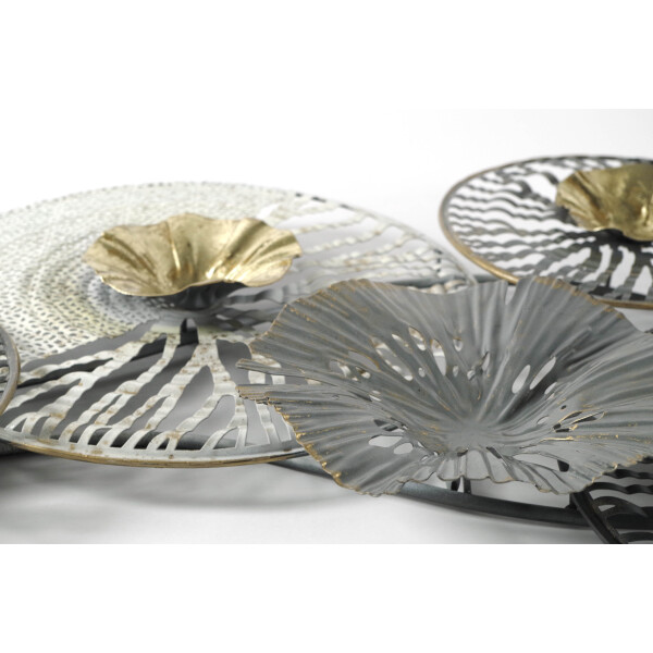 Wandbild 3D -ROOTS- aus Metall in Anthrazit-, Silber- und Goldtönen, 74,95 €