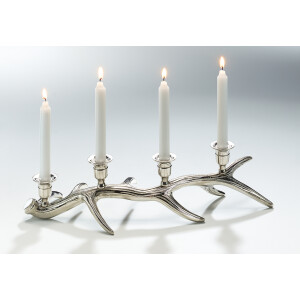 Kerzenhalter GEWEIH aus Metall für 4 Kerzen ohne Deko