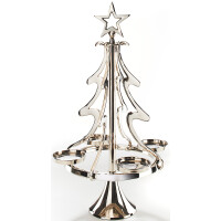 Candle holder Xmastree made of metal for 4 tea lights - large