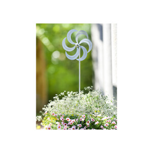 Windrad Gartenstecker MILL aus Edelstahl 100 cm