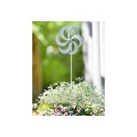 Windrad Gartenstecker MILL aus Edelstahl 100 cm