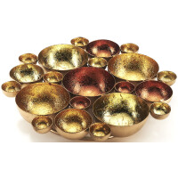 Kerzenhalter BUBBLE für Teelichter in gold und bronze