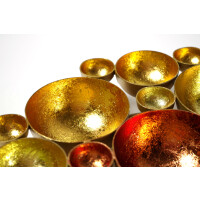 Kerzenhalter BUBBLE für Teelichter in gold und bronze