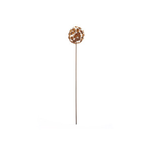 Garden connector decoration plug Rusty Flower Ball H 110 cm