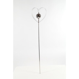 Dekosecker garden plug Heart made of stainless steel 117 cm