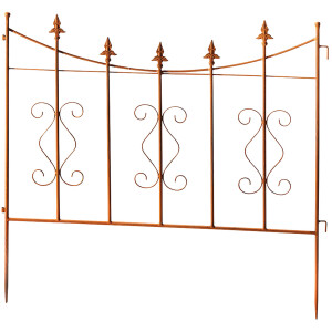 Garden plug fence fence fence field rank aid - metal - rust optics - 68x70 cm