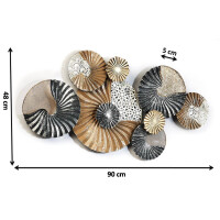 Wall 3D -Shell Metal - Gold Anthracite