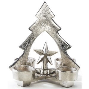 Kerzenhalter Teelichthalter -Weihnachtsbaum- Metall -...