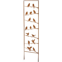 Garden plug birds rank aid garden sign - metal - natural grate - 39x1x139 cm