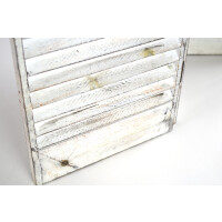 Paravent Tischparavent Fenstersichtschutz white washed 90x81 cm