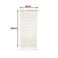 Türvorhang NATURE Papier beige braun 35 Stränge 90x200 cm