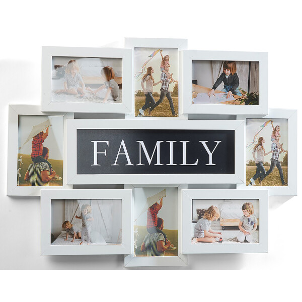 Bilderrahmen Bilderhalter Collage FAMILY für 8 Bilder 10x15cm