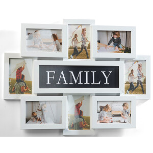 Bilderrahmen Bilderhalter Collage FAMILY für 8 Bilder 10x15cm