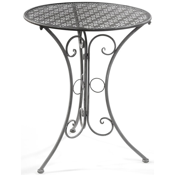 Tisch aus Metall grau 60cm