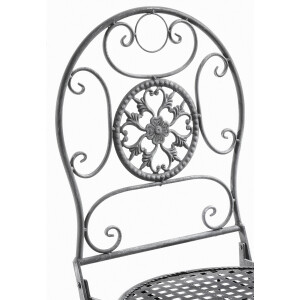 Stuhl aus Metall grau 91cm