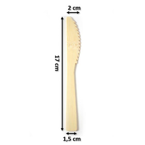 Messer - stabiles Bambusbesteck Komfort - kein Holz -...