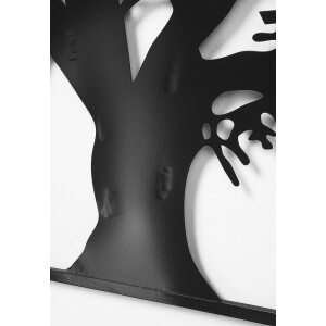 Wandbild NATURE dreiteilig aus schwarzem Metall