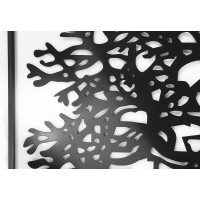 Wandbild NATURE dreiteilig aus schwarzem Metall