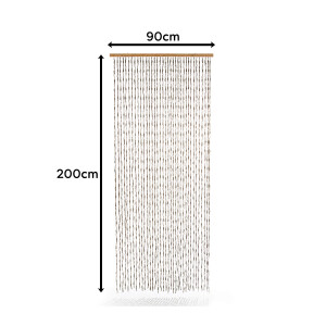 Door curtain loop paper gray 36 strands 90x200 cm