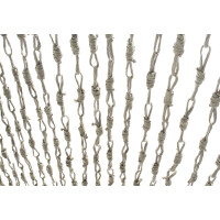 Türvorhang Loop Papier grau 36 Stränge 90x200 cm