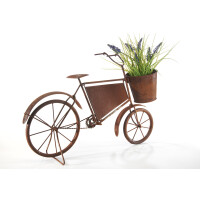 Blumentopf Pflanztopf Pflanzenständer Fahrrad zum bepflanzen - rostoptik - braun