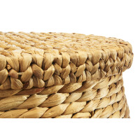 Storage basket made of water hyacinth with lid