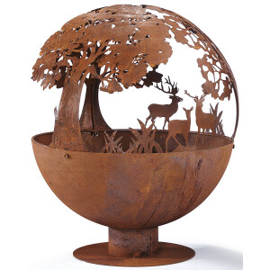 Fire bowl Forest spherical shape round rust optics