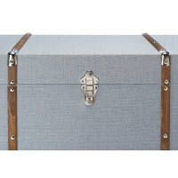 Chest wooden chest - MINT - with metal details and ornamental closures