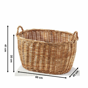 Korb storage basket laundry basket - pasture - 60x40x32 cm
