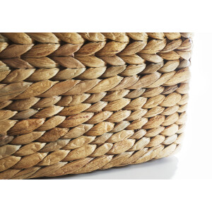 Tasche Korbtasche aus Wasserhyazinthe - Lederhenkel - 43x18x26 cm