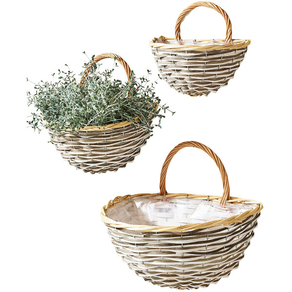 Wall basket can be plated with foil pasture chipwood s/3