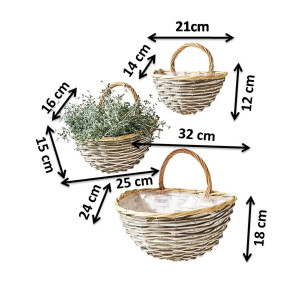 Wall basket can be plated with foil pasture chipwood s/3