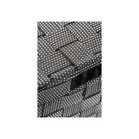 Wäschebehälter quadratisch black white aus Nylon mit Metallrahmen