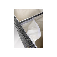 Wäschesortierer Nylon black/white mit Deckel aus geflochtenen Nylon