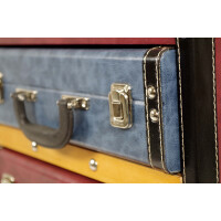 Case shelf shelf in a suitcase look - colorful - 4 compartments - 40x30x63 cm