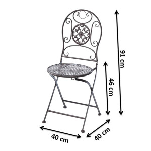 Stuhl aus Metall braun 91cm
