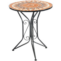 Metalltisch Mosaiktisch Gartentisch mit Mosaik aus Metall