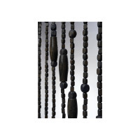 Türvorhang Holzperlenvorhang WOOD 90 x 200 cm 31 Stränge schwarz