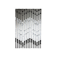 Türvorhang MOUNTAIN Kunststoff black white 72 Stränge 90x200 cm
